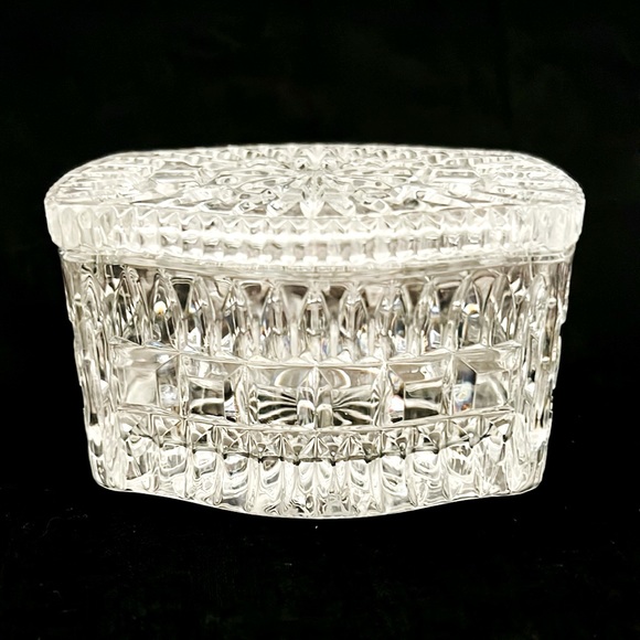 Crystal Trinket Box~With Lid / Vintage - Picture 2 of 9